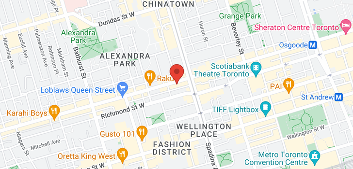 map of 467 QUEEN ST W